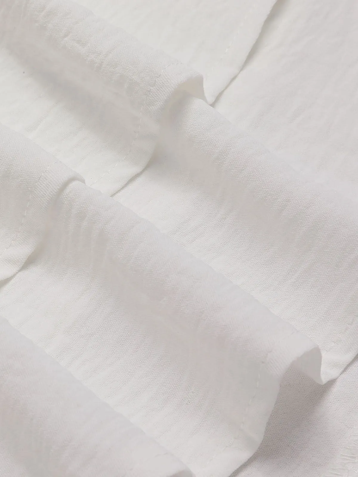 White 1950s Puff Sleeve Layered Hem Romper sold by Retro Stage product image thumbnail 4