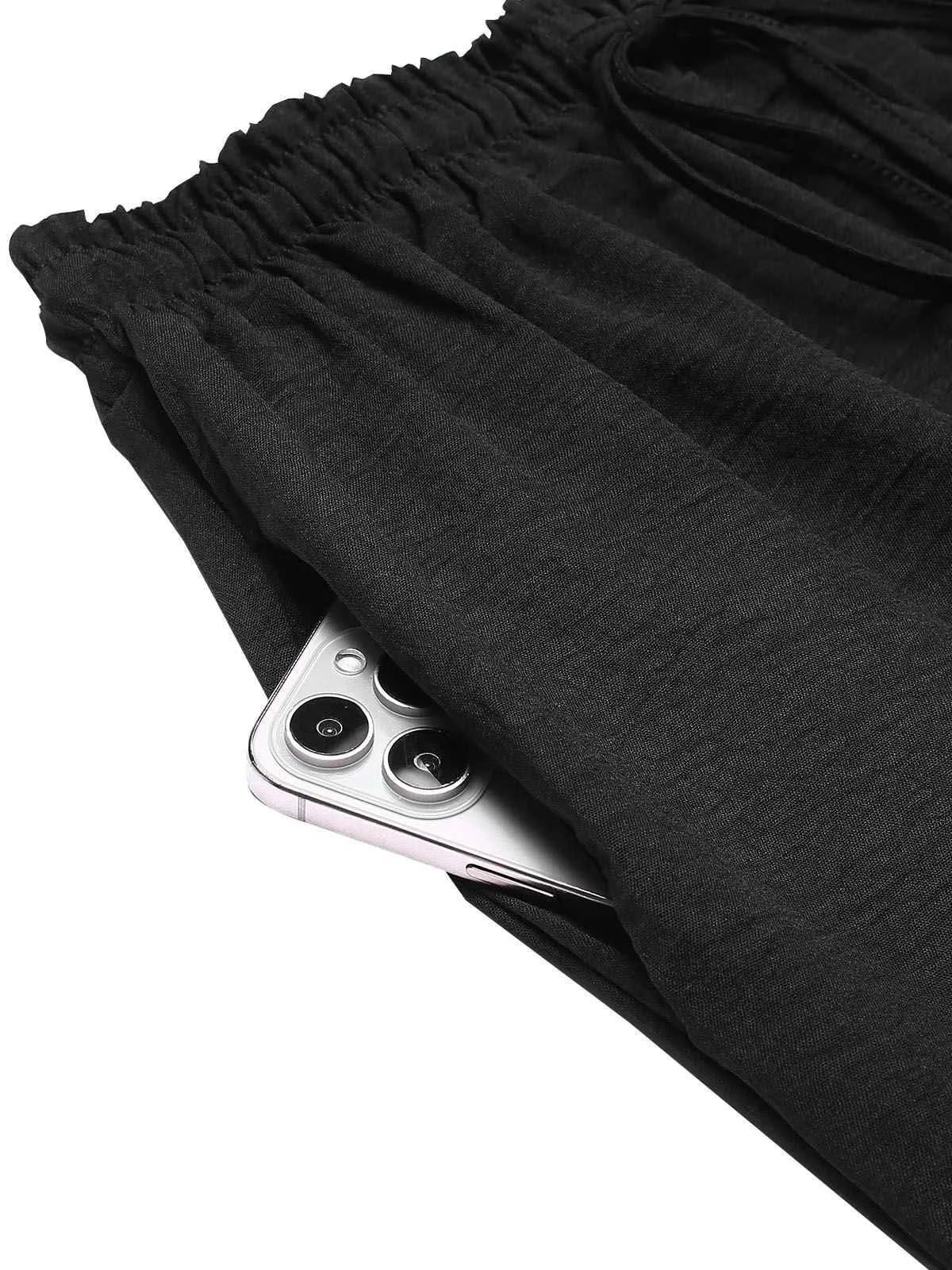 Black 1950s Solid Pleated Pockets Skirt sold by Retro Stage product image thumbnail 4