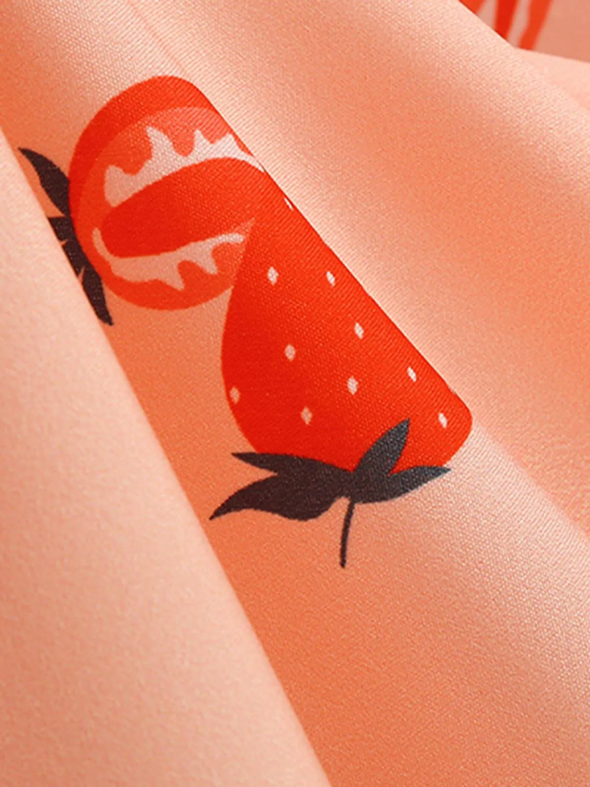 Pink 1950s Strawberry Sleeveless Swing Dress sold by Retro Stage product image thumbnail 3