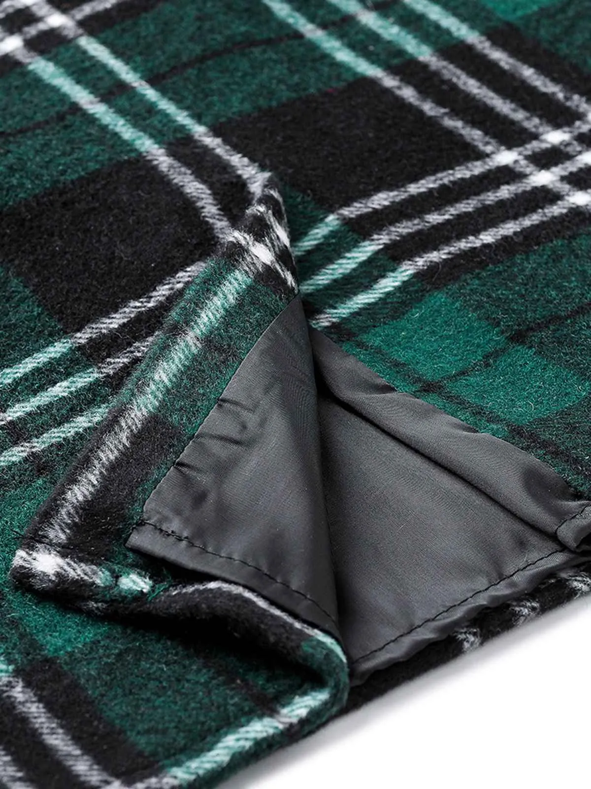 Dark Green 1960s Scottish Plaid Pencil Skirt sold by Retro Stage product image thumbnail 3