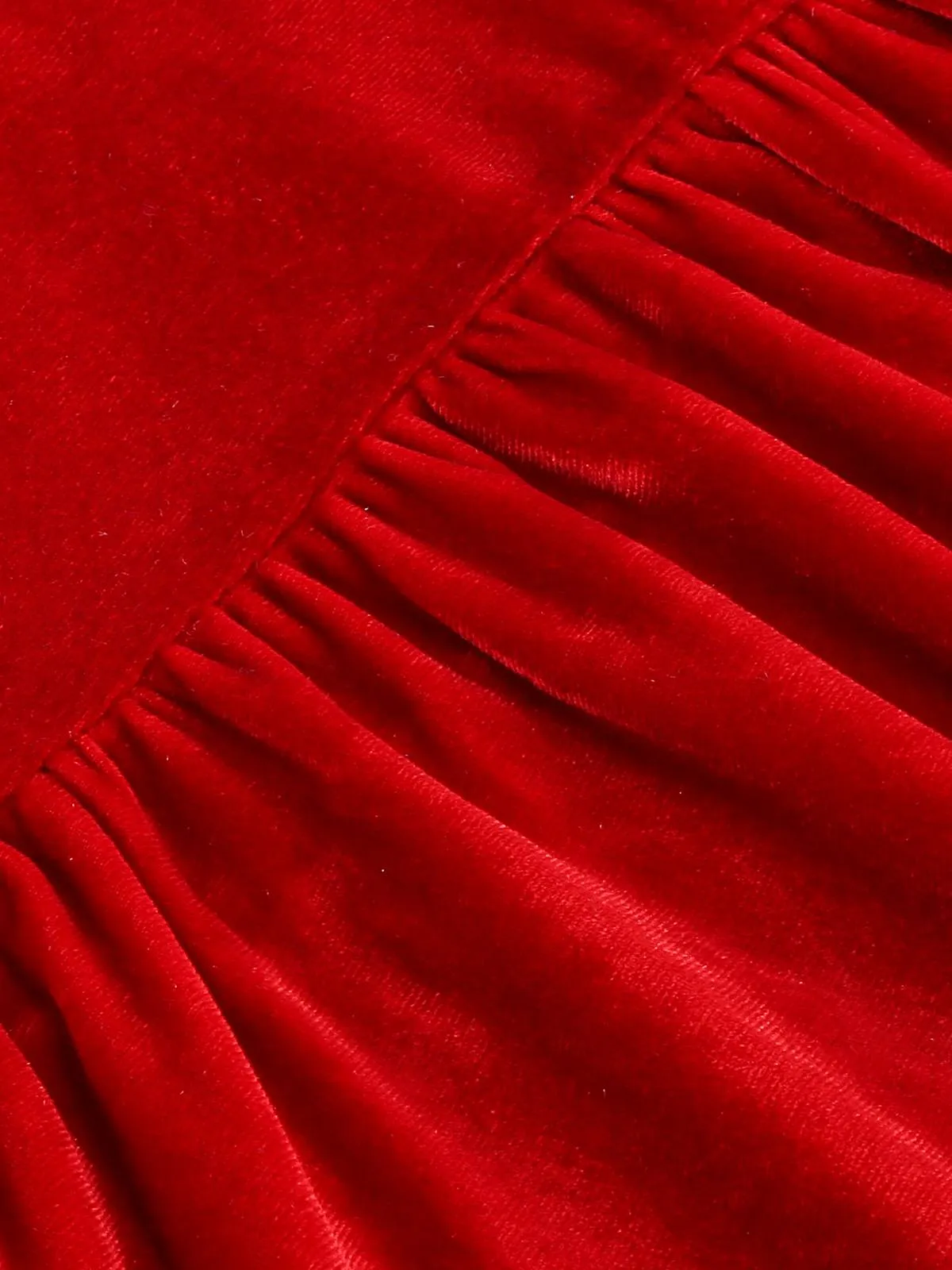 1950s Solid Square Neck Velvet Dress sold by Retro Stage product image thumbnail 5