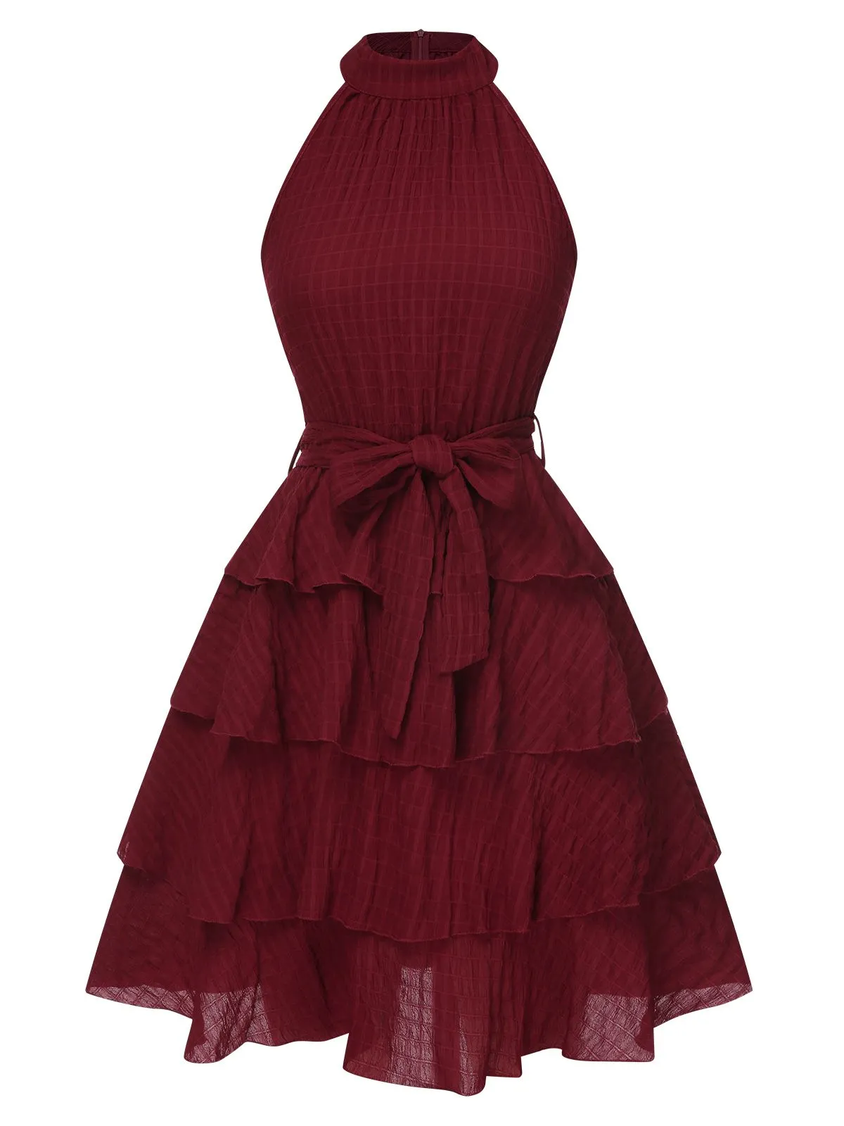 1950s Solid Sleeveless Belt Tutu Dress sold by Retro Stage