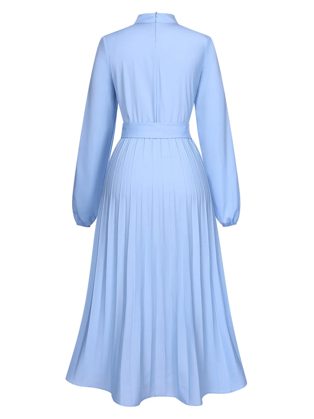 1940s Stand Collar Solid Pleated Dress sold by Retro Stage product image thumbnail 3