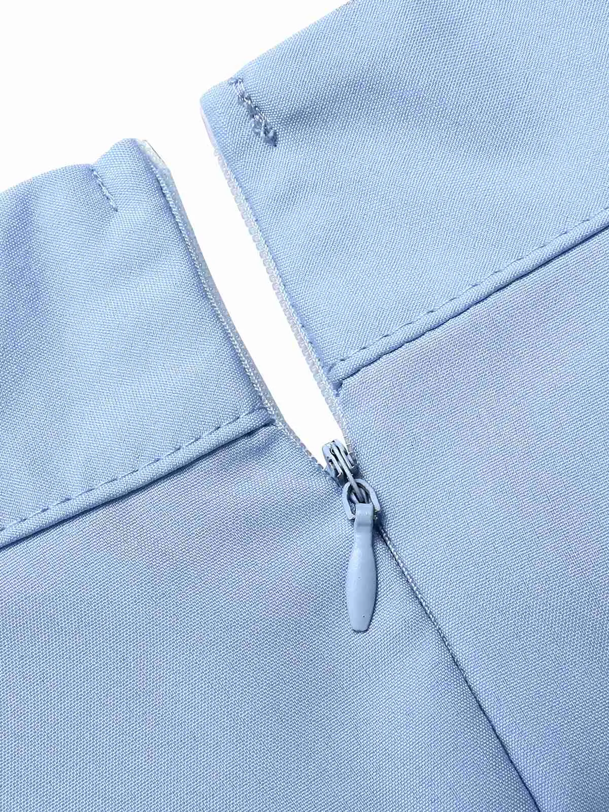 1940s Stand Collar Solid Pleated Dress sold by Retro Stage product image thumbnail 5