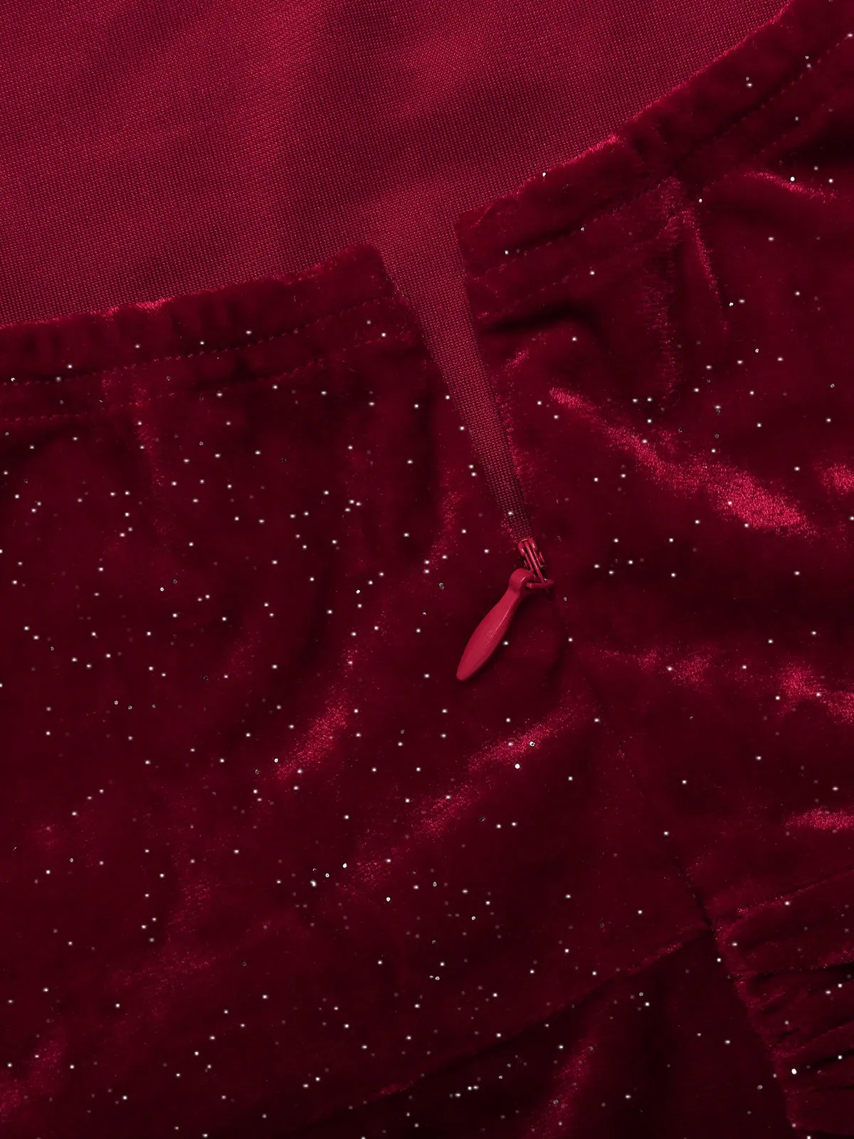 Deep Red 1930s Glitter Cowl Neck Mermaid Dress sold by Retro Stage product image thumbnail 5