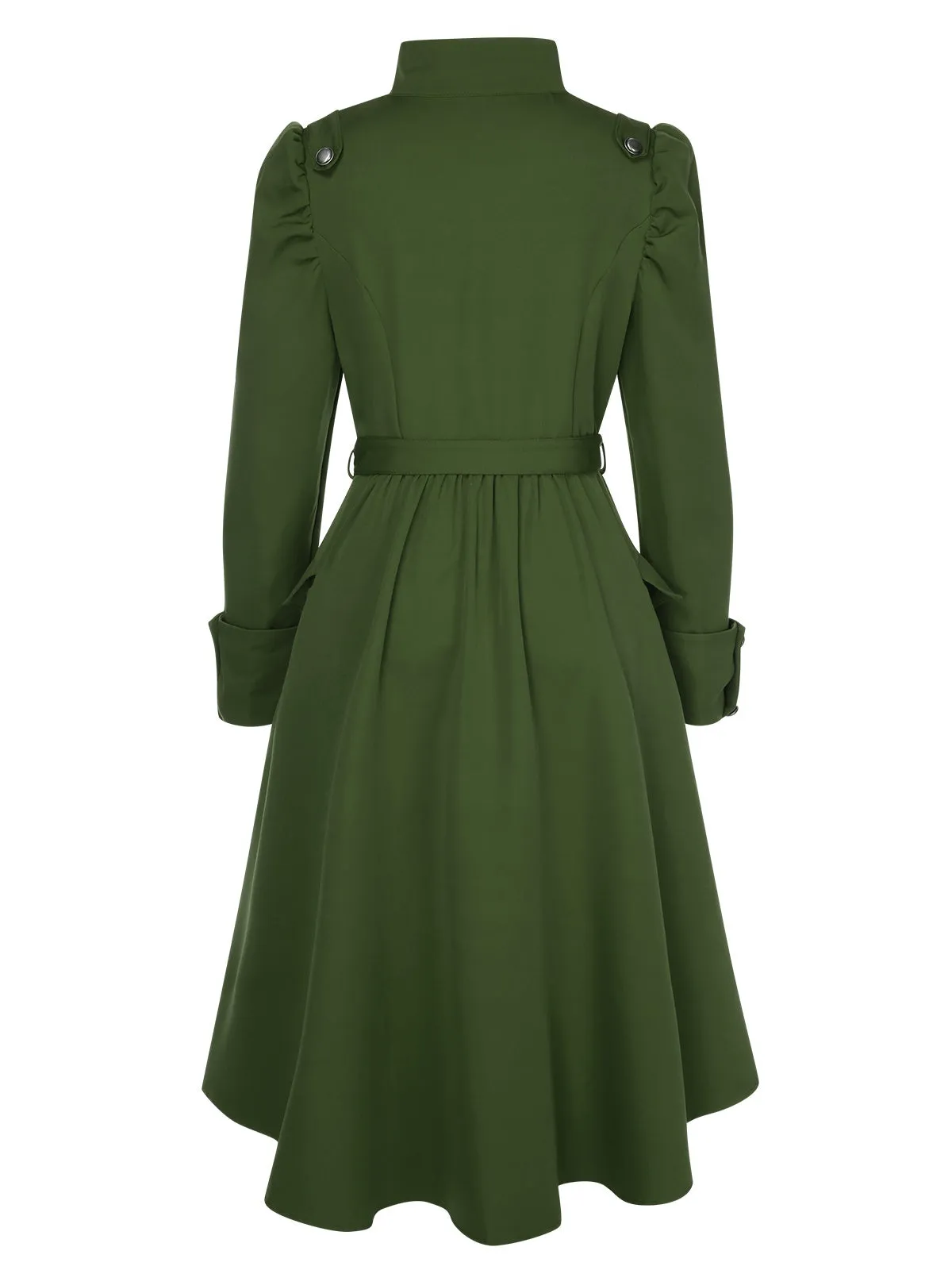 1950s Solid Stand Collar Button Coat sold by Retro Stage product image thumbnail 3