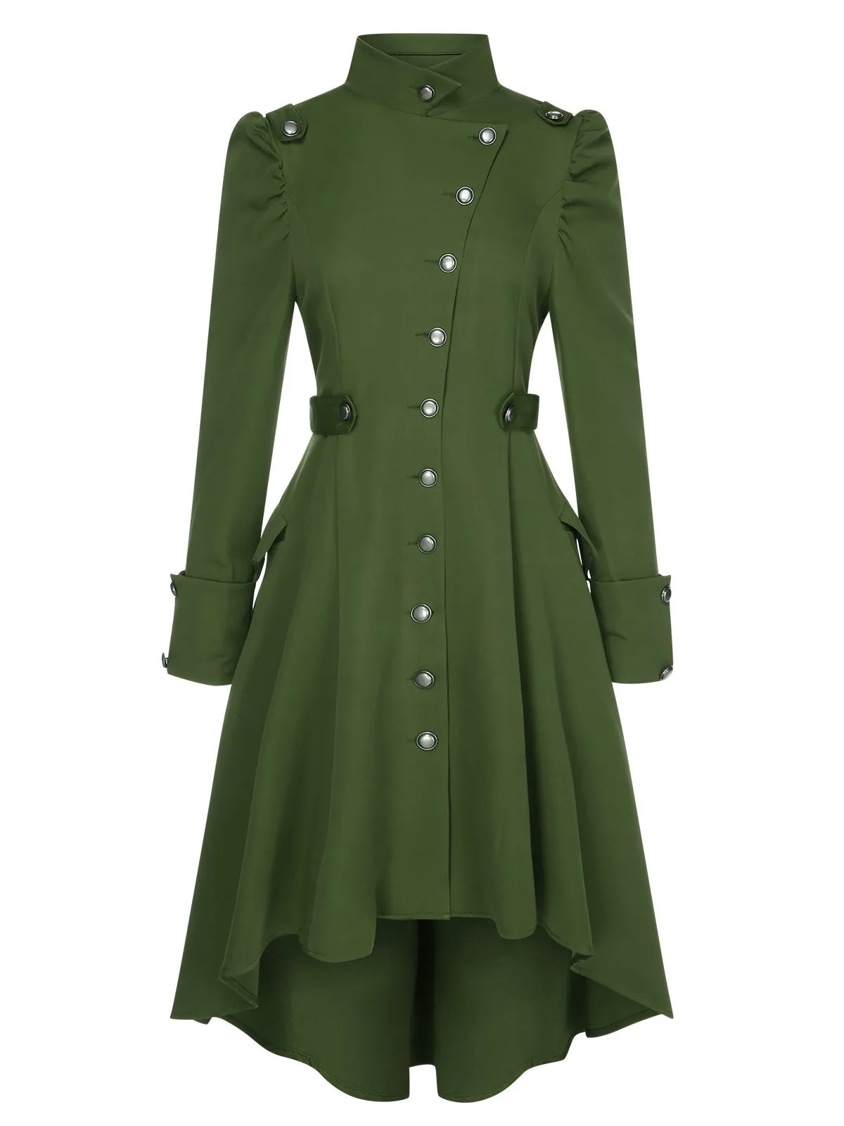 1950s Solid Stand Collar Button Coat sold by Retro Stage