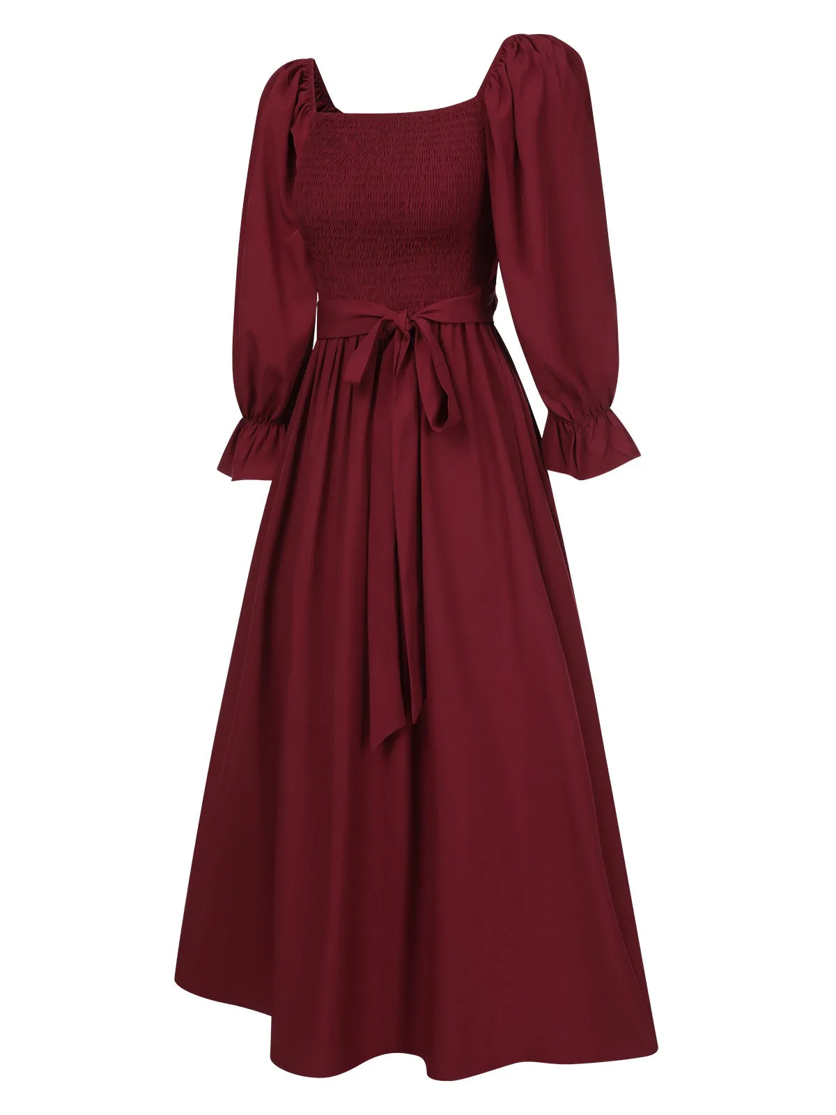 1940s Ruffle Wrap Reversible Puff Sleeve Dress sold by Retro Stage product image thumbnail 3