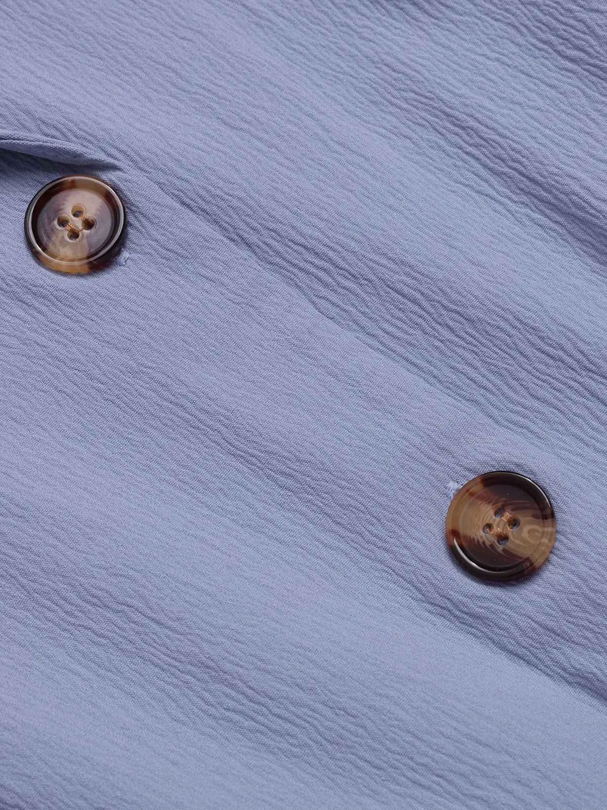 Blue 1950s Solid Cap Sleeves Lapel Jumpsuit sold by Retro Stage product image thumbnail 4