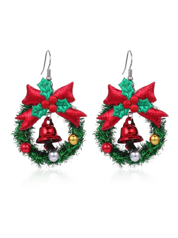 Christmas Elements Cute Dangle Earrings sold by Retro Stage