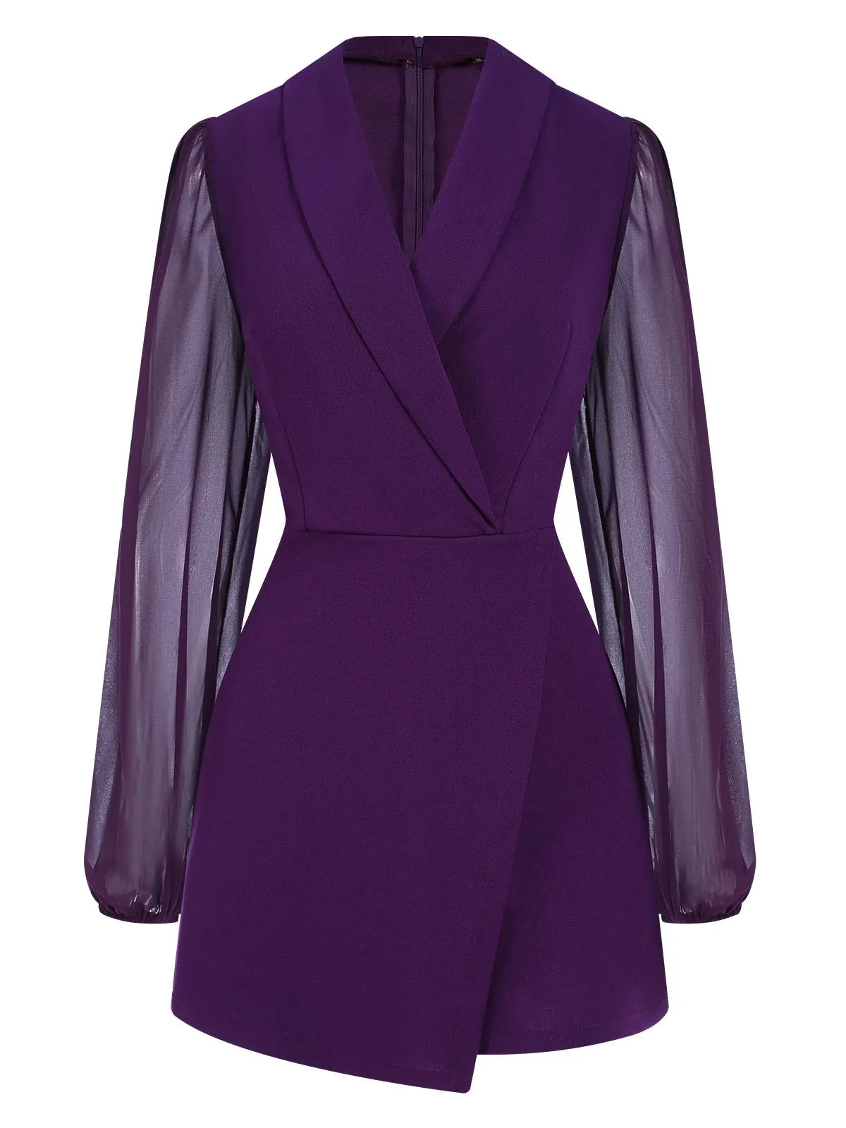 1950s Solid Translucent Sleeve Patchwork Romper sold by Retro Stage