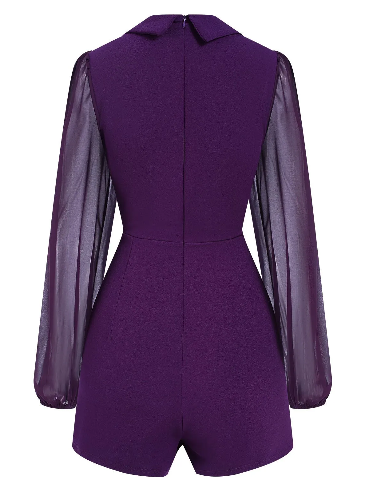 1950s Solid Translucent Sleeve Patchwork Romper sold by Retro Stage product image thumbnail 2