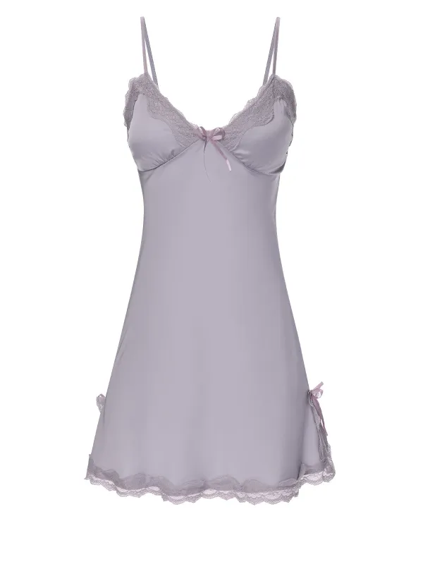 1950s Solid Lace Trimmed Straps Sleepwear sold by Retro Stage