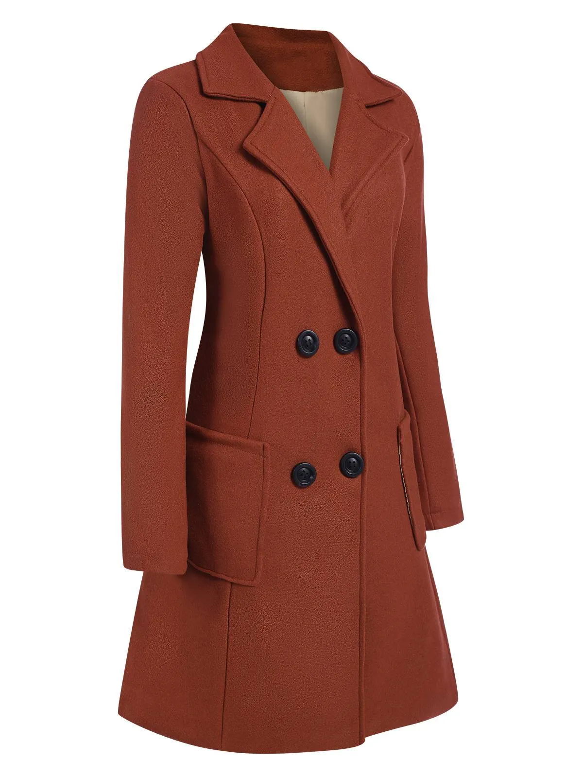 1950s Solid Double Breasted Lapel Skater Coat sold by Retro Stage product image thumbnail 2