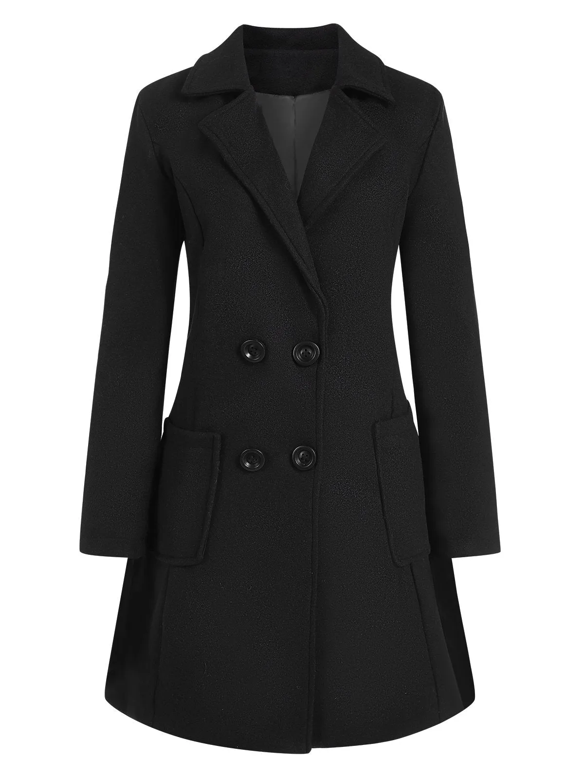1950s Solid Double Breasted Lapel Skater Coat sold by Retro Stage product image thumbnail 5