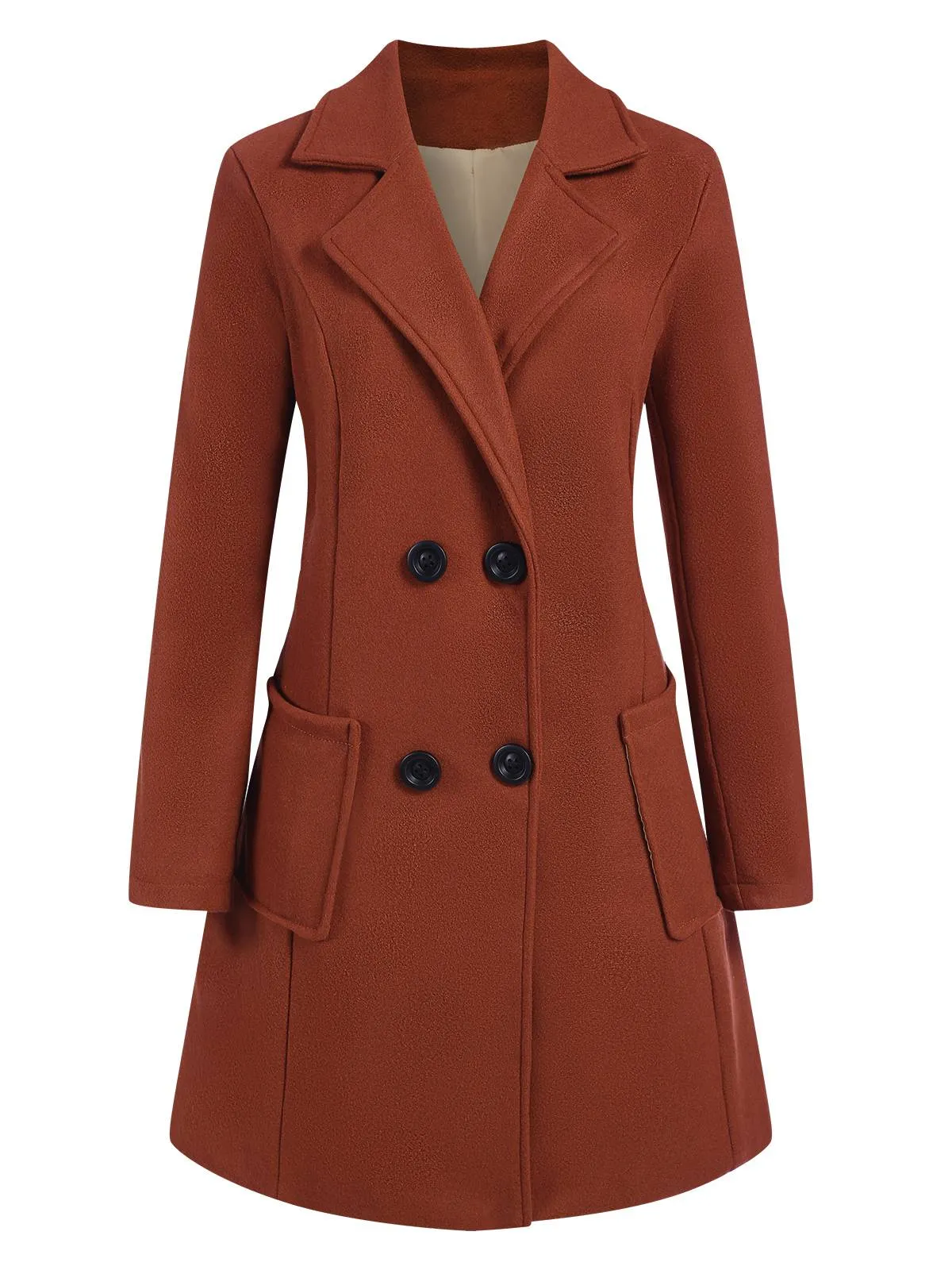 1950s Solid Double Breasted Lapel Skater Coat sold by Retro Stage