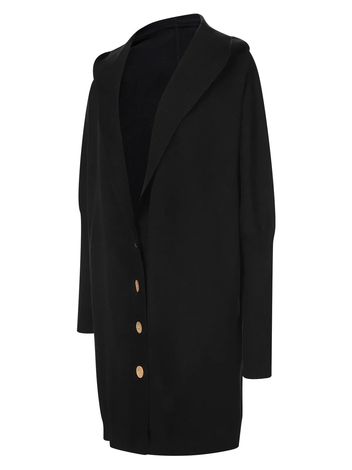 1940s Solid Knit Hooded Cardigan sold by Retro Stage product image thumbnail 4