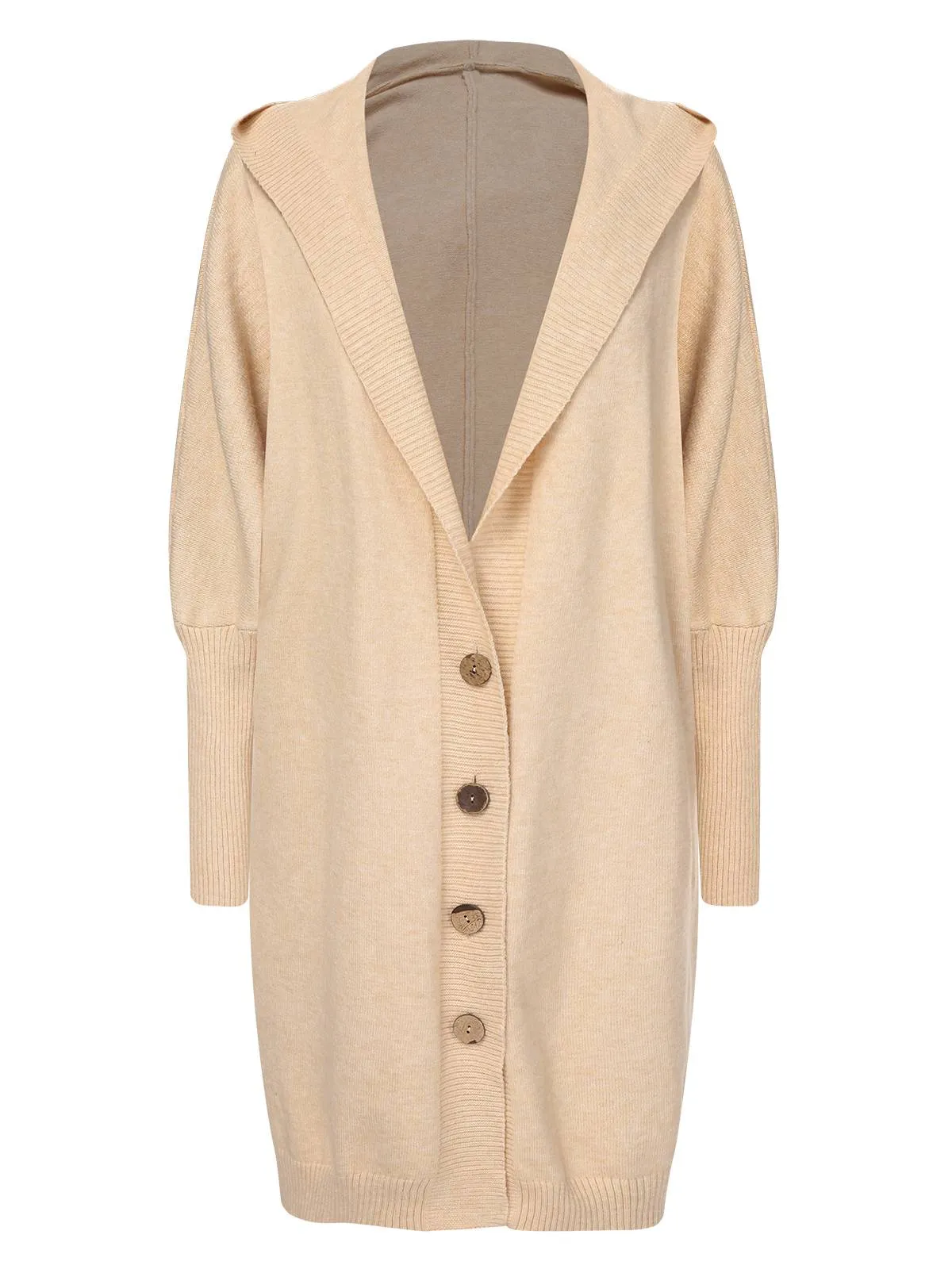 1940s Solid Knit Hooded Cardigan sold by Retro Stage product image thumbnail 2