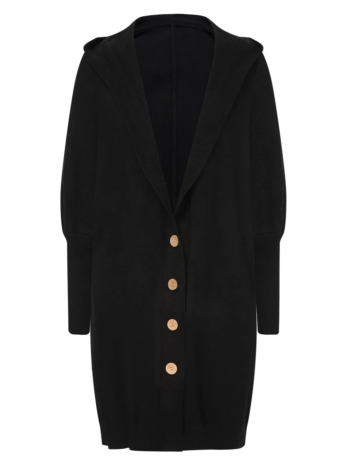 1940s Solid Knit Hooded Cardigan sold by Retro Stage