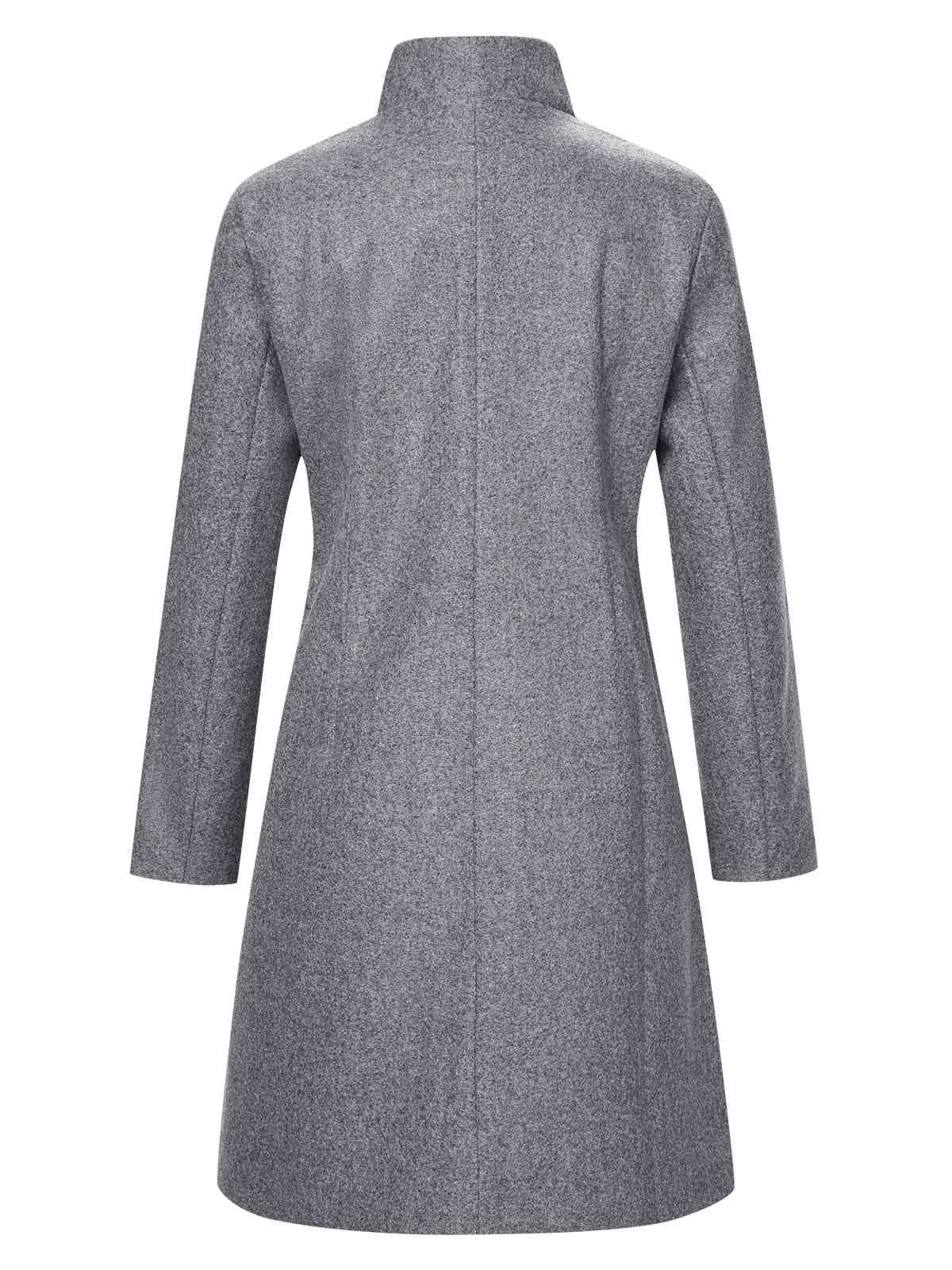 1960s Solid Stand Collar Lapel Coat sold by Retro Stage product image thumbnail 3