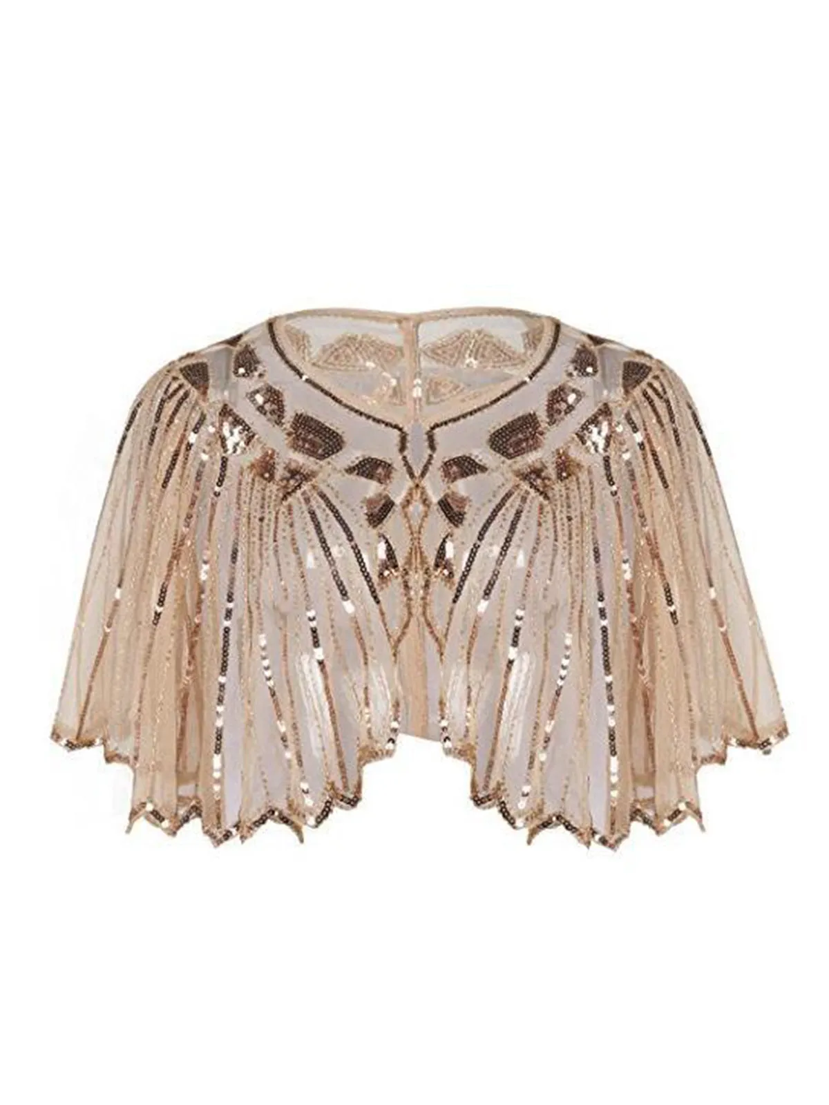 1920s Geometric Sequined Short Cape sold by Retro Stage product image thumbnail 3