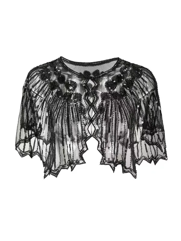 1920s Geometric Sequined Short Cape sold by Retro Stage