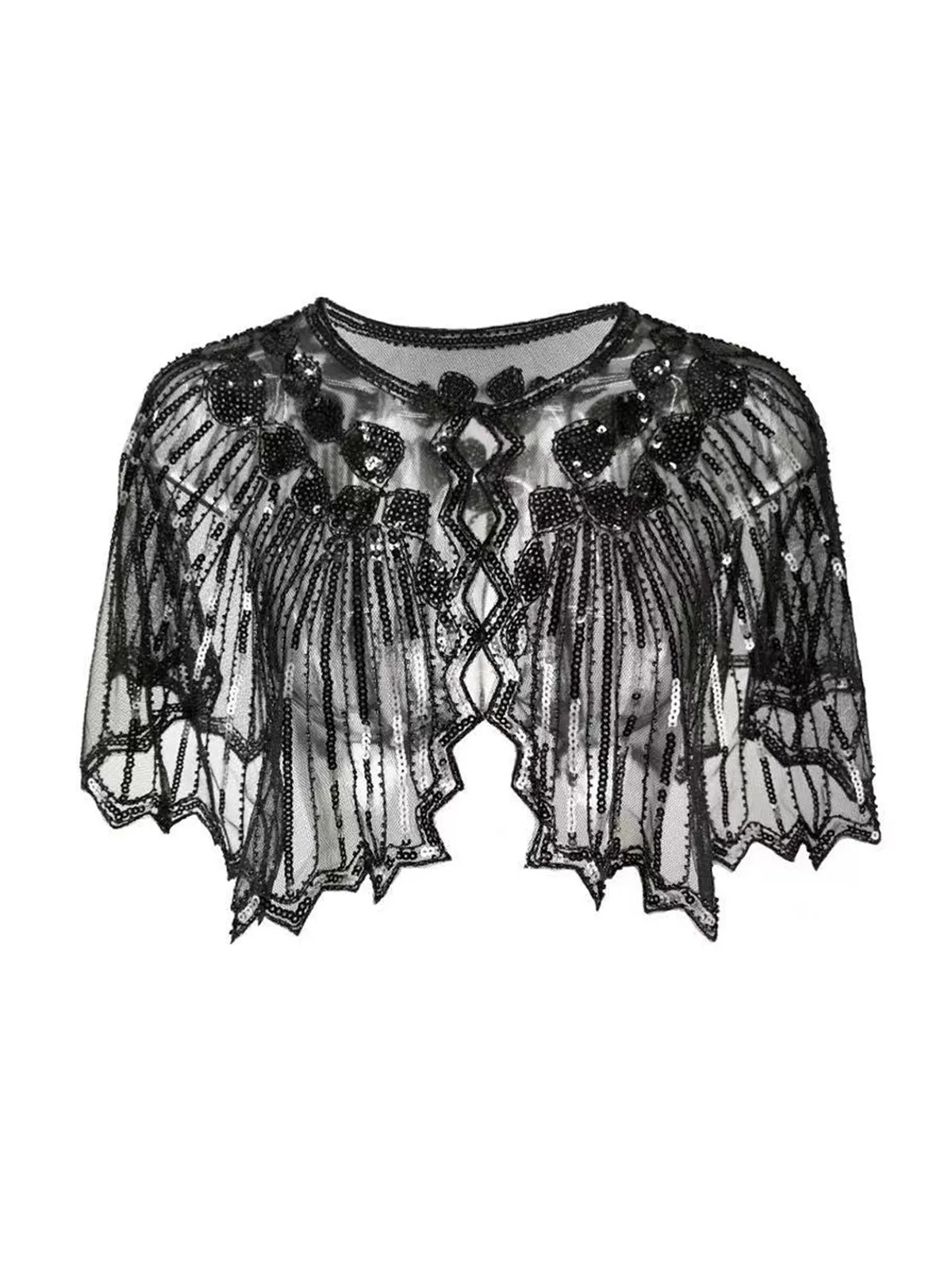 1920s Geometric Sequined Short Cape sold by Retro Stage
