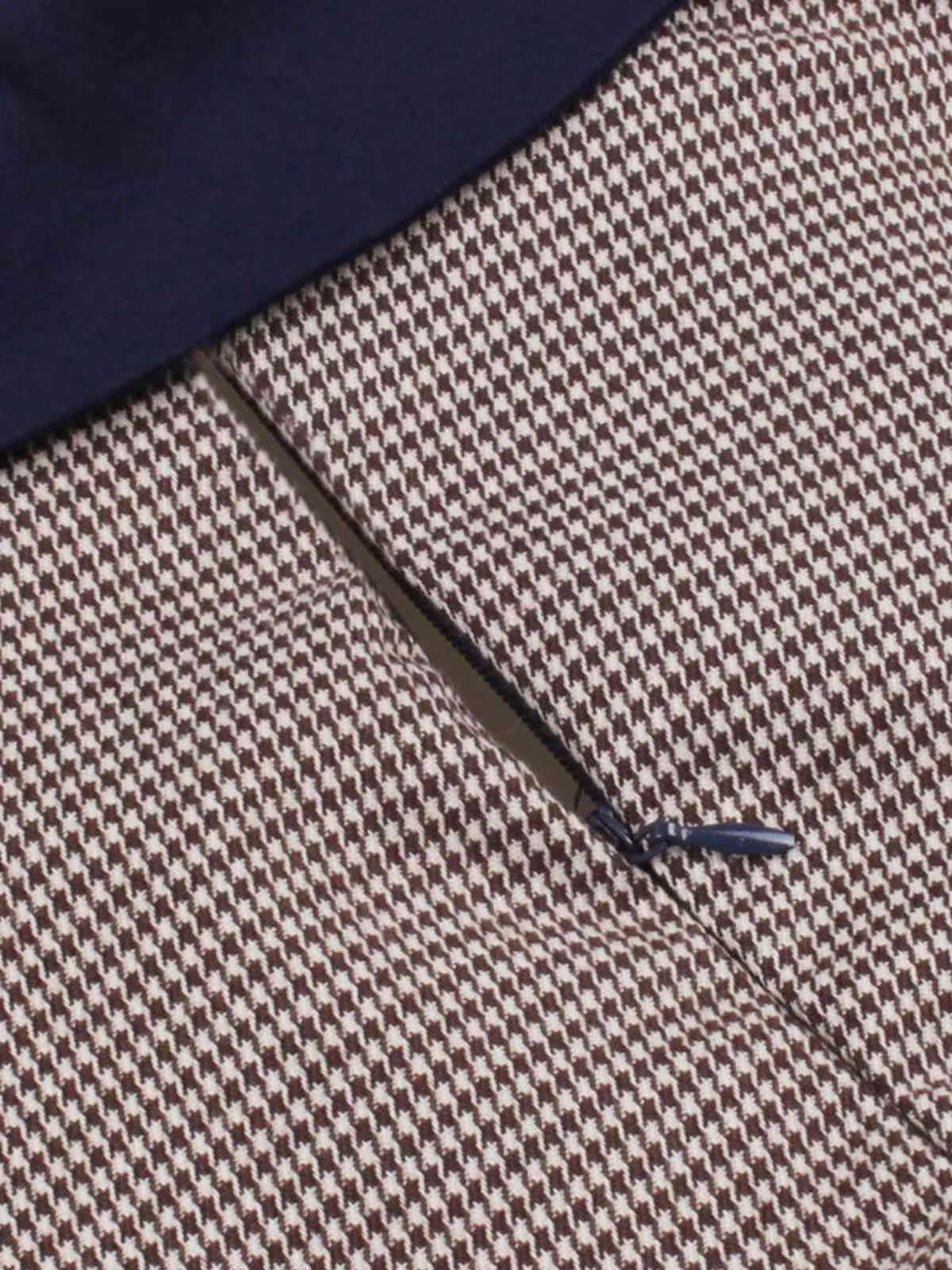 Dark Blue 1950s Houndstooth Patchwork Belted Dress sold by Retro Stage product image thumbnail 4