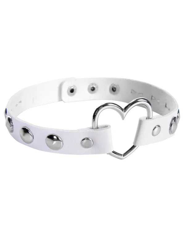 Punk Studded Leather Choker Necklace sold by Retro Stage