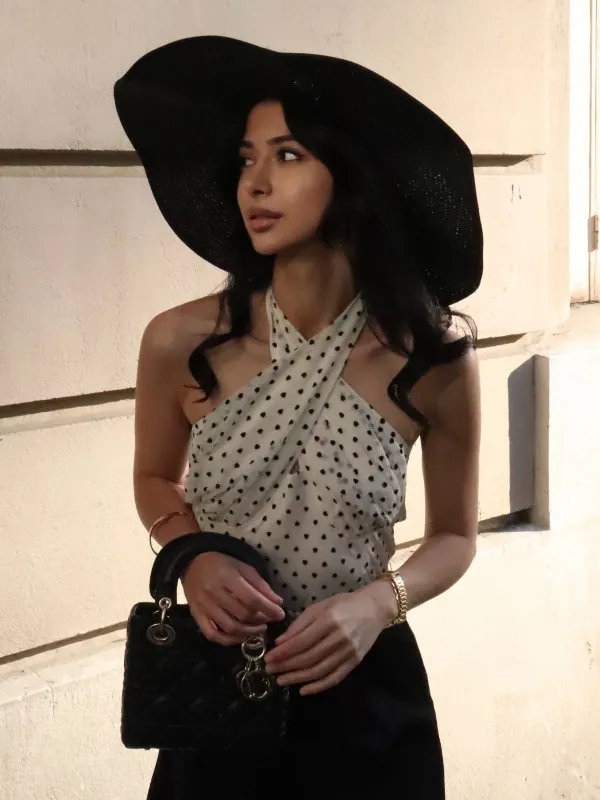 Beige 1950s 3D Heart Halter Patchwork Romper sold by Retro Stage