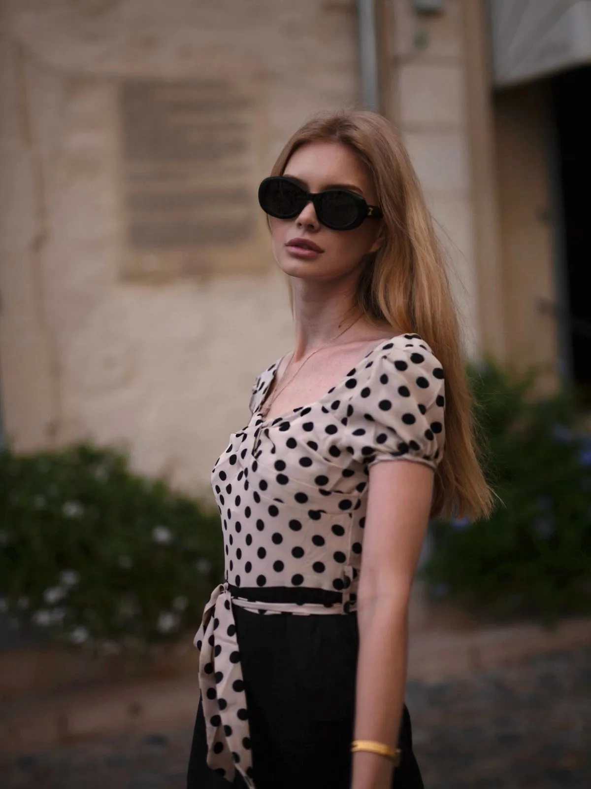 Beige 1930s Polka Dots Sweetheart Neck Jumpsuit sold by Retro Stage