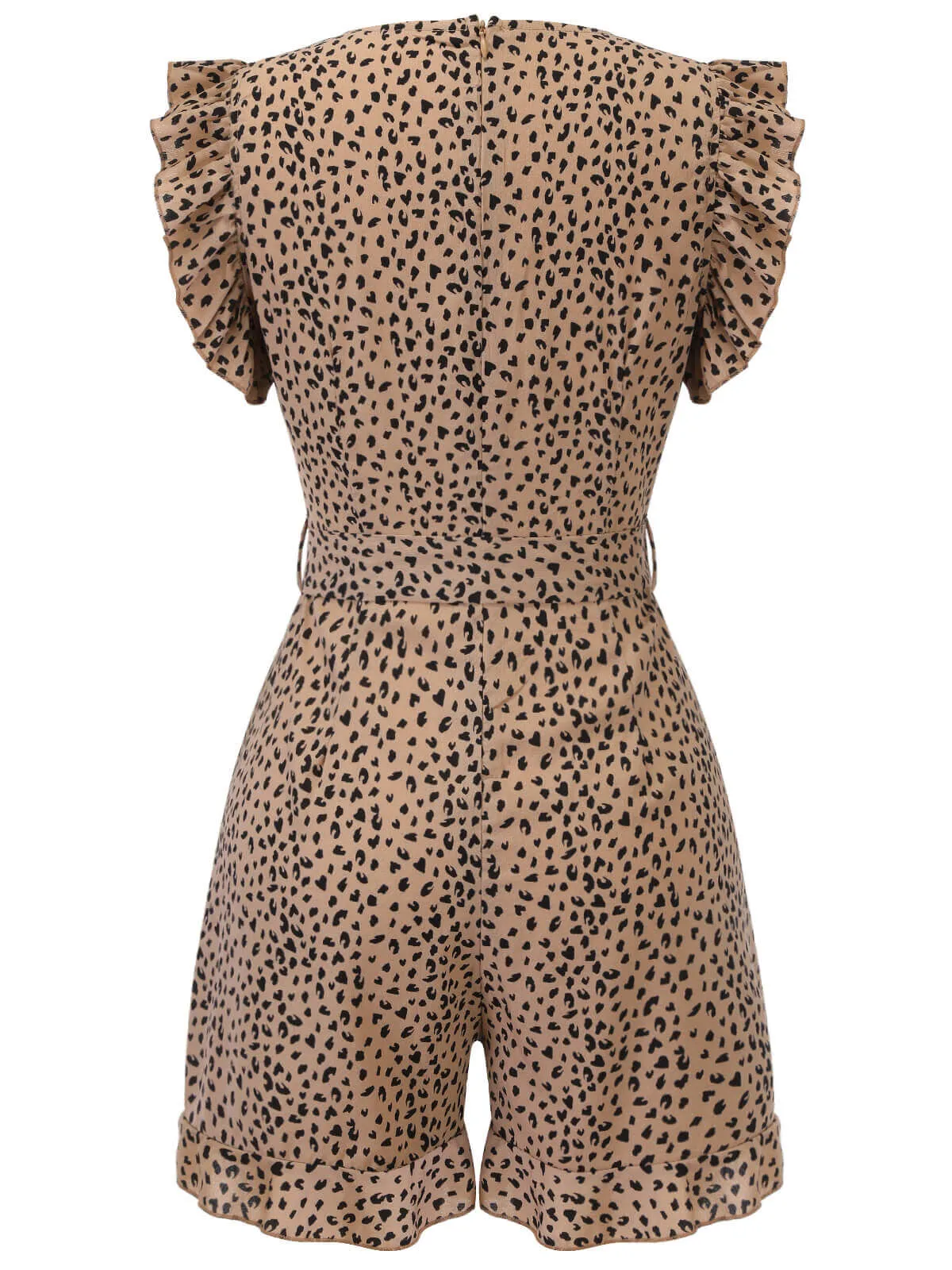 1930s Leopard Print Mullet Sleeves V-neck Romper sold by Retro Stage product image thumbnail 4