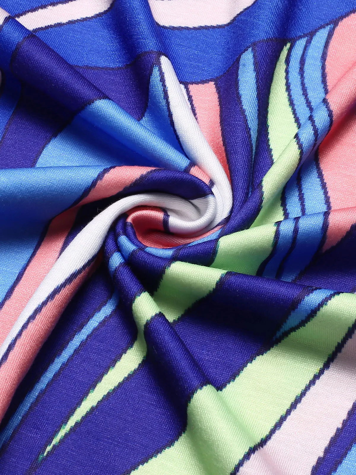 Blue 1980s Psychedelic Print Tie-Waist Jumpsuit sold by Retro Stage product image thumbnail 4