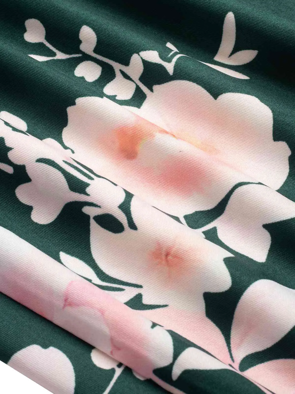 Green 1960s Cap Sleeves Floral Pencil Dress sold by Retro Stage product image thumbnail 5