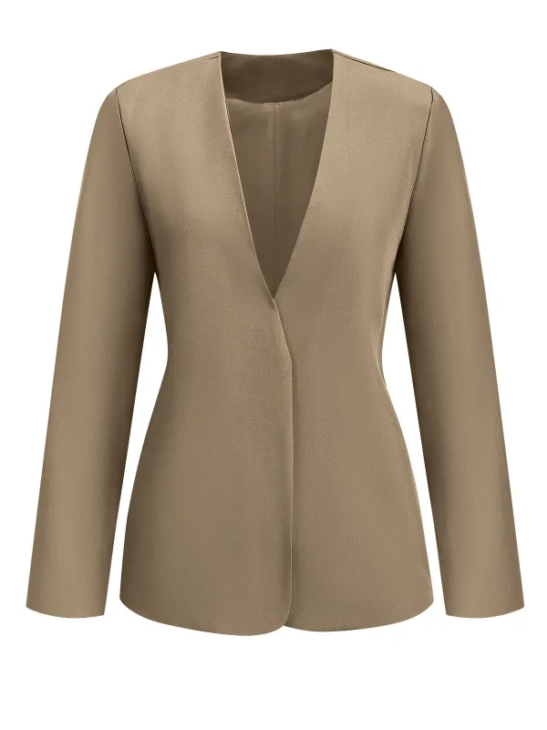 1940s Solid V-Neck Vintage Coat sold by Retro Stage