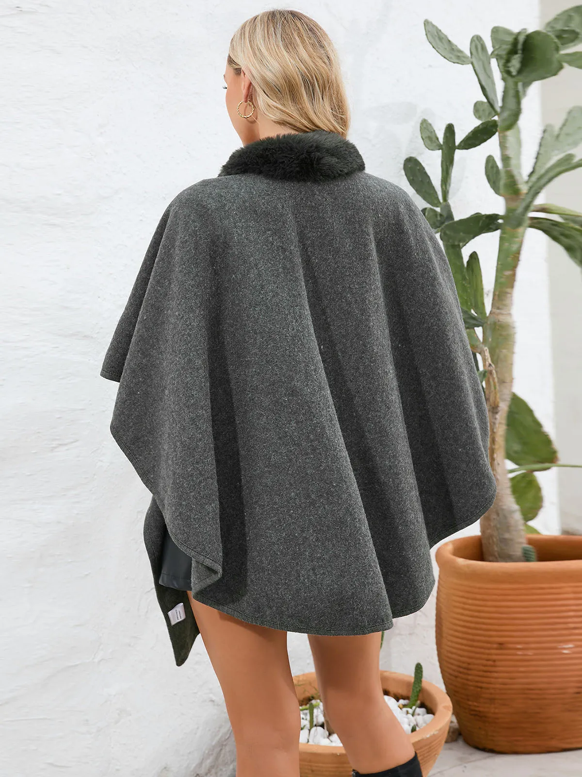 1950s Solid Furry Batwing Coat sold by Retro Stage product image thumbnail 5