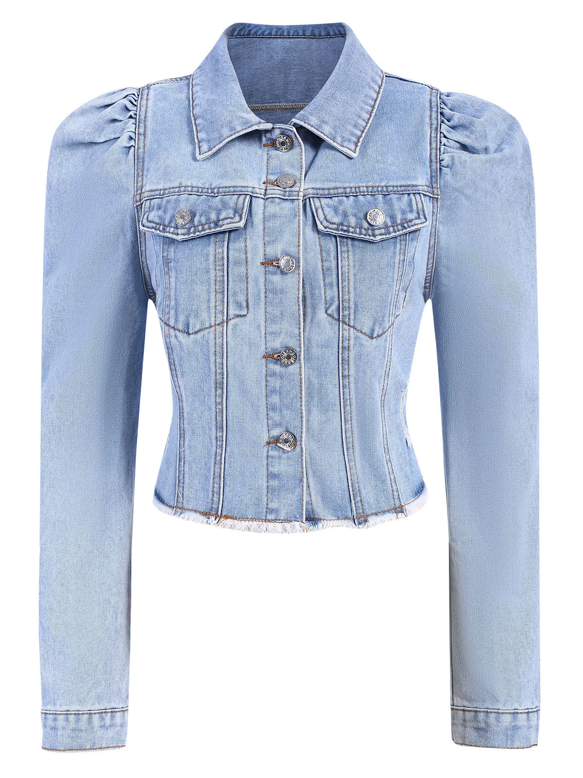 1950s Denim Leg-Of-Mutton Button Coat sold by Retro Stage