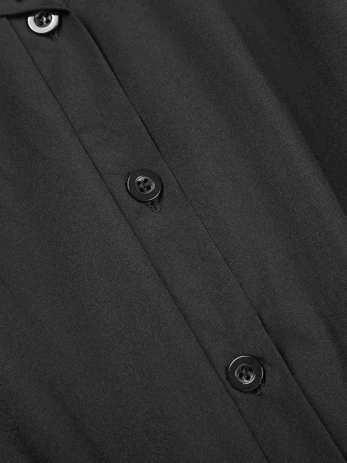 1940s Solid Cap Sleeves Buttoned Shirt Dress sold by Retro Stage product image thumbnail 4