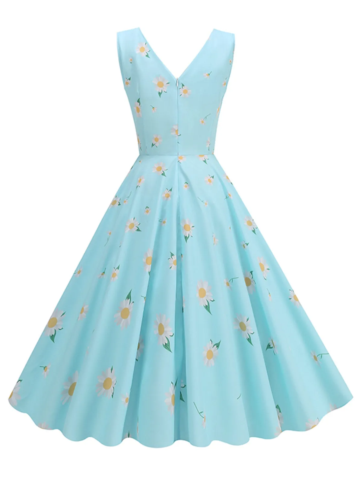 1950s Daisy & Strawberry Print Sleeveless Dress sold by Retro Stage product image thumbnail 5
