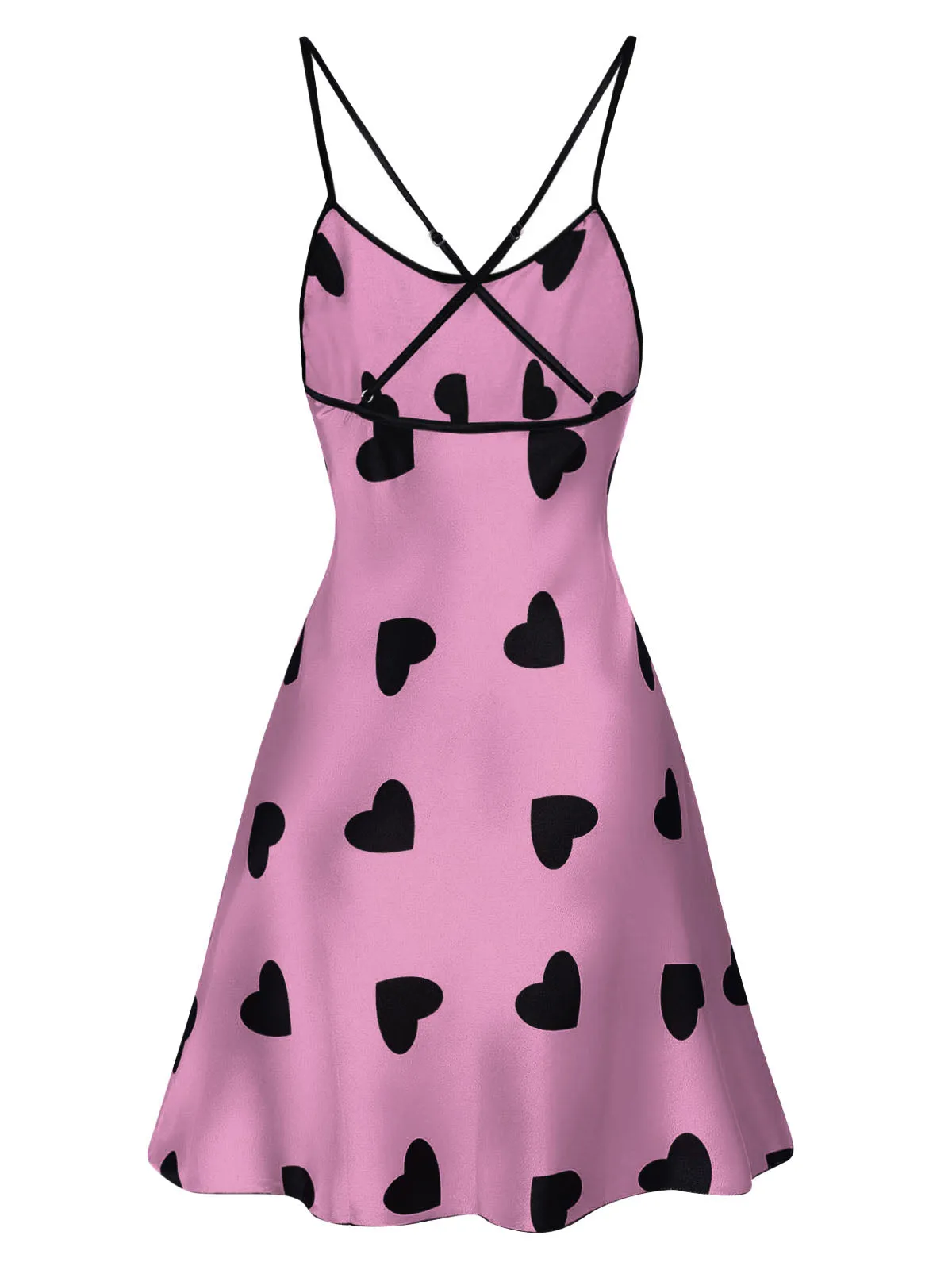 1960s Heart Spaghetti Straps Nightgown sold by Retro Stage product image thumbnail 3