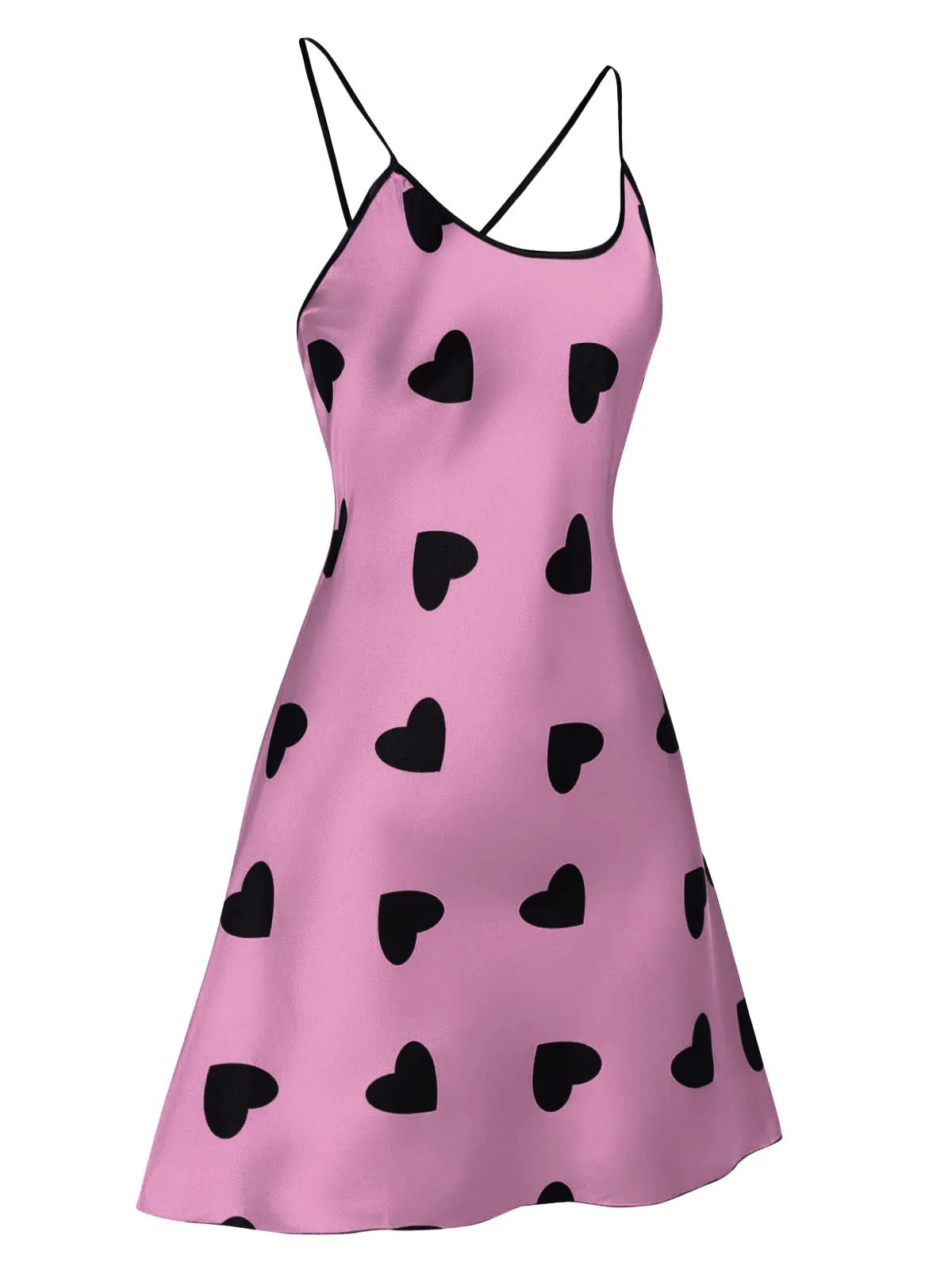 1960s Heart Spaghetti Straps Nightgown sold by Retro Stage product image thumbnail 2