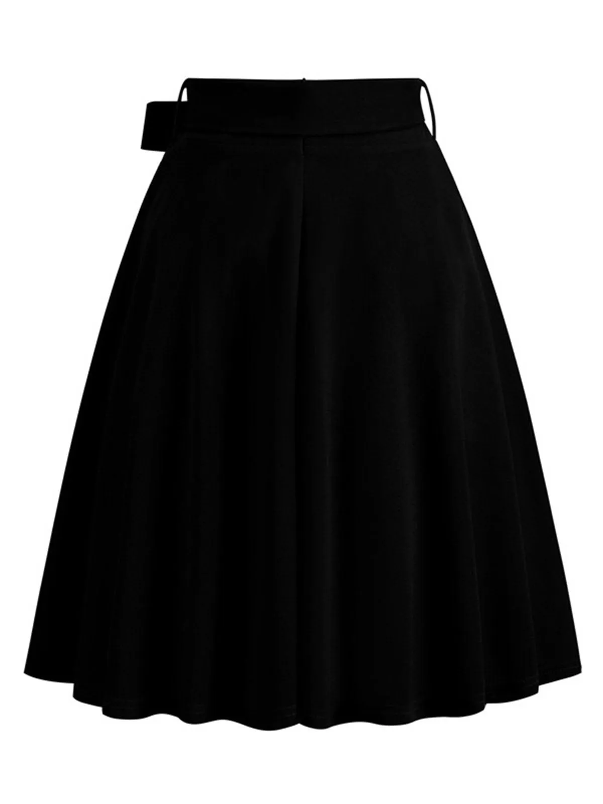 1950s Solid Waist Tie Swing Skirt sold by Retro Stage product image thumbnail 2