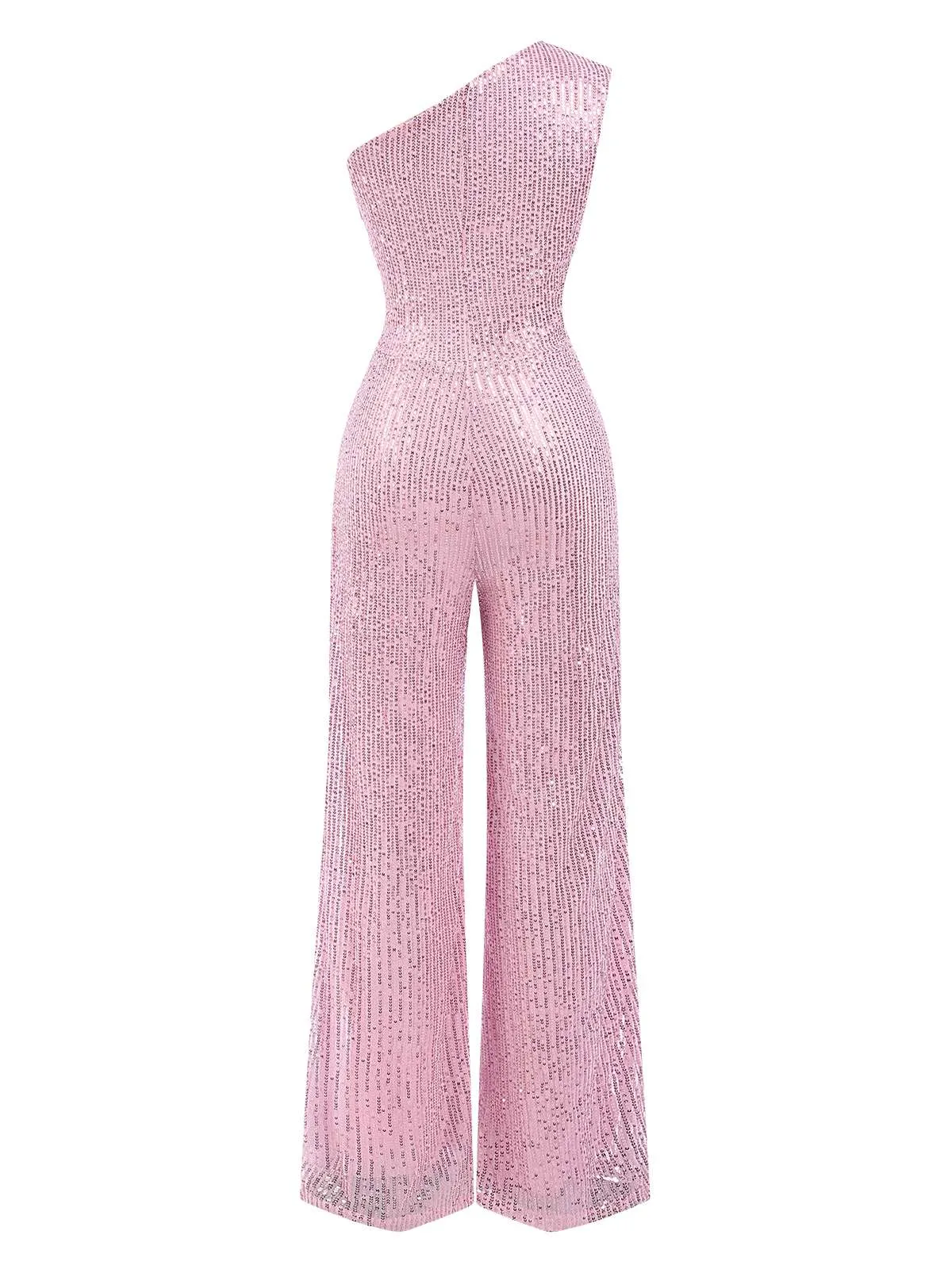 1930s One Shoulder Glitter Solid Jumpsuit sold by Retro Stage product image thumbnail 3