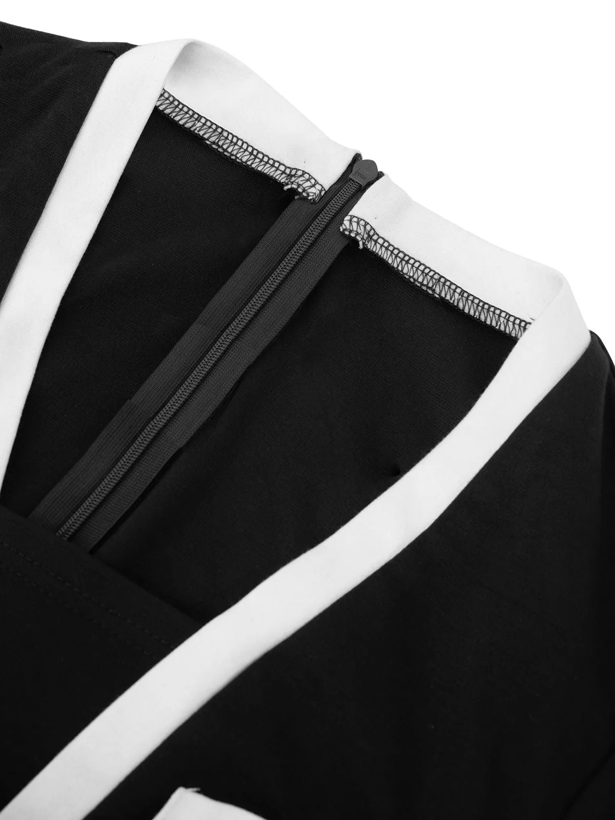 1960s Contrast Trim Bodycon Dress sold by Retro Stage product image thumbnail 5
