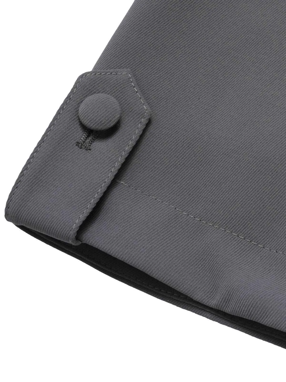 Light Grey 1950s Stand Collar Button Short Coat sold by Retro Stage product image thumbnail 5