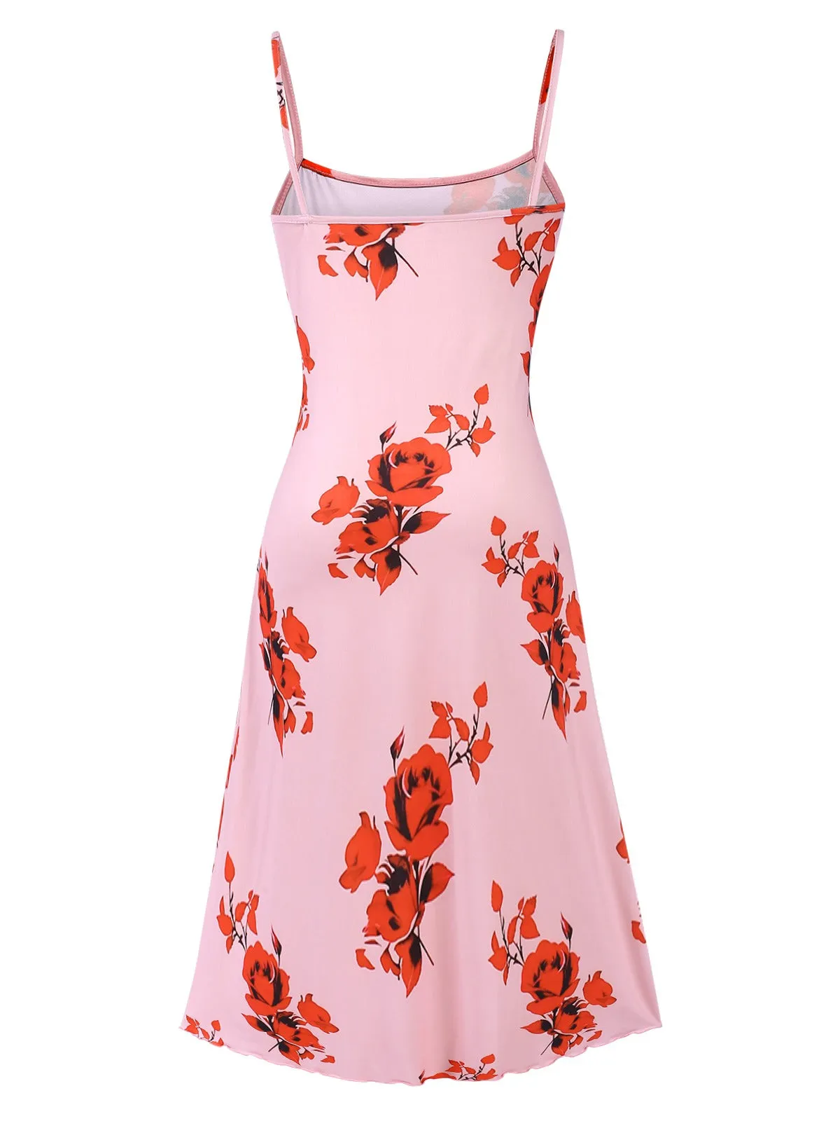 Pink 1930s Floral Spaghetti Straps Nightgown sold by Retro Stage product image thumbnail 3