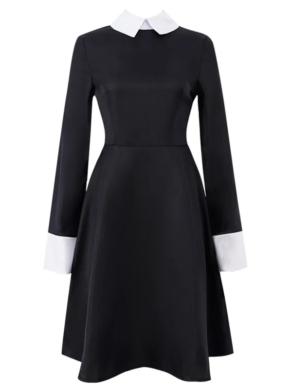 Black 1950s Color Block Moderate Dress sold by Retro Stage