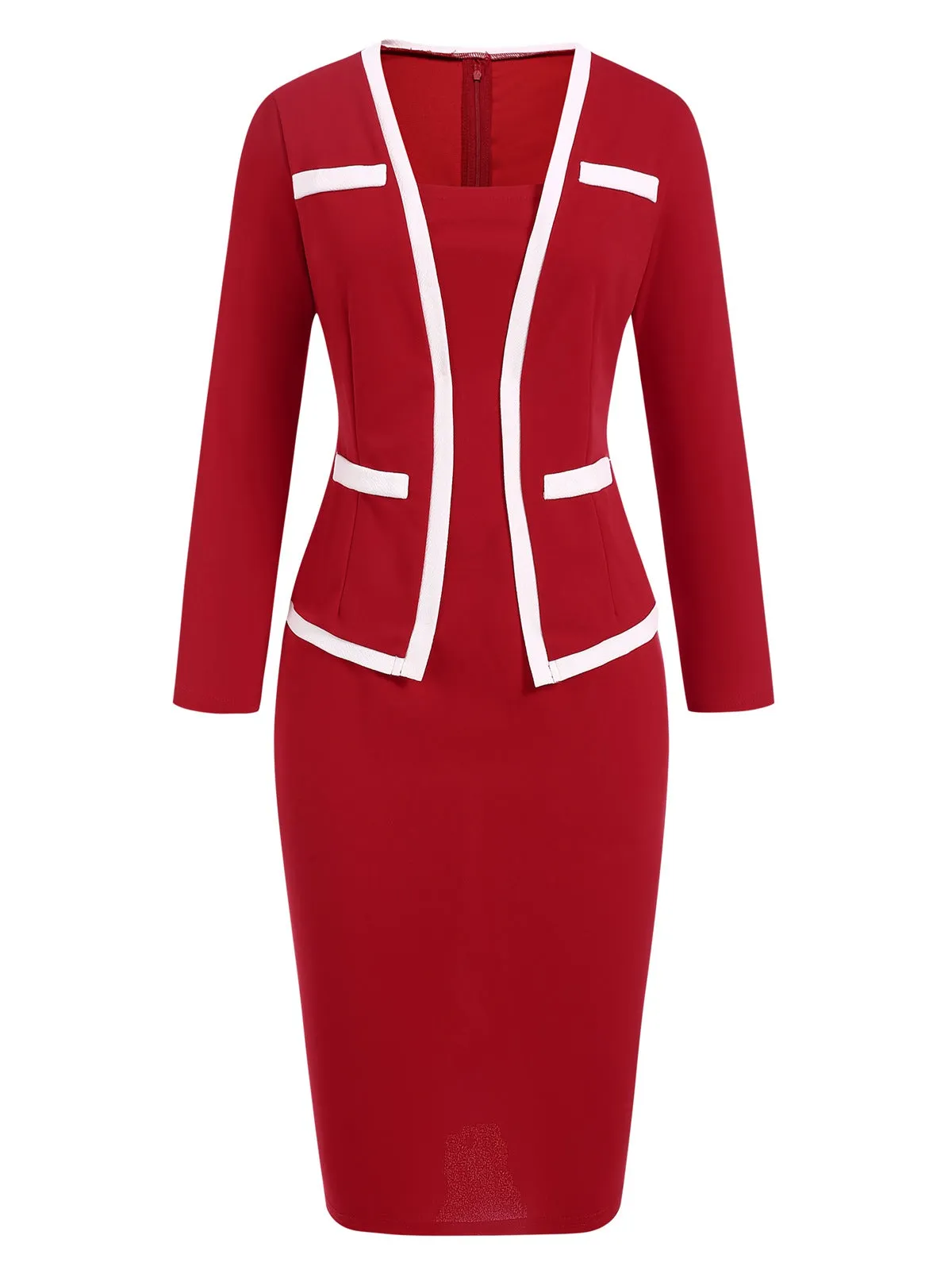 1960s Vintage Fake-Two Pieces Pencil Dress sold by Retro Stage product image thumbnail 5