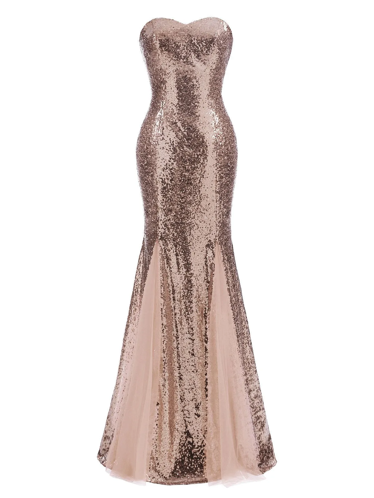 1930s Vintage Sequin Strapless Dress sold by Retro Stage product image thumbnail 3