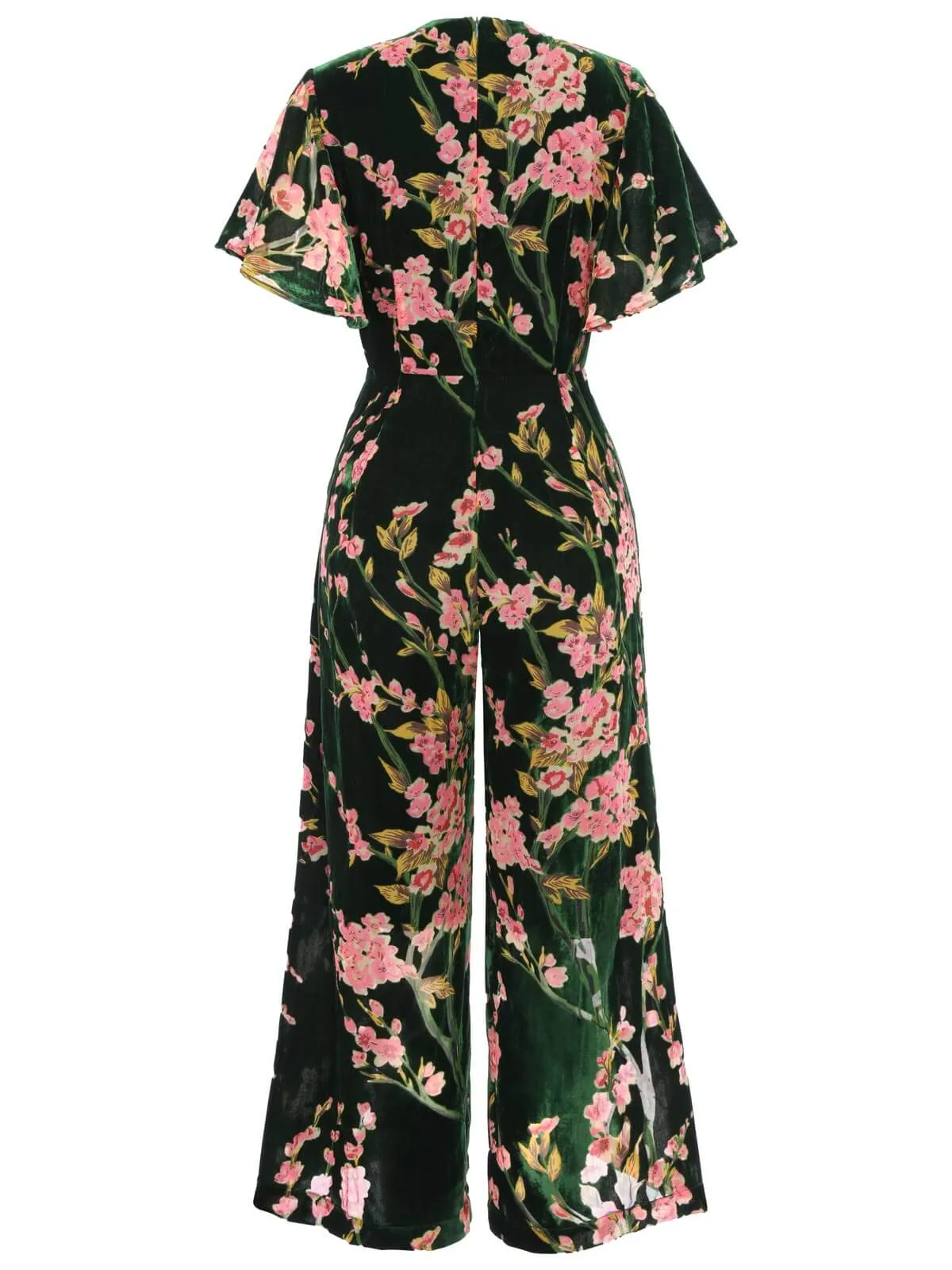 Green 1930s Velvet Vintage Jumpsuit sold by Retro Stage product image thumbnail 4